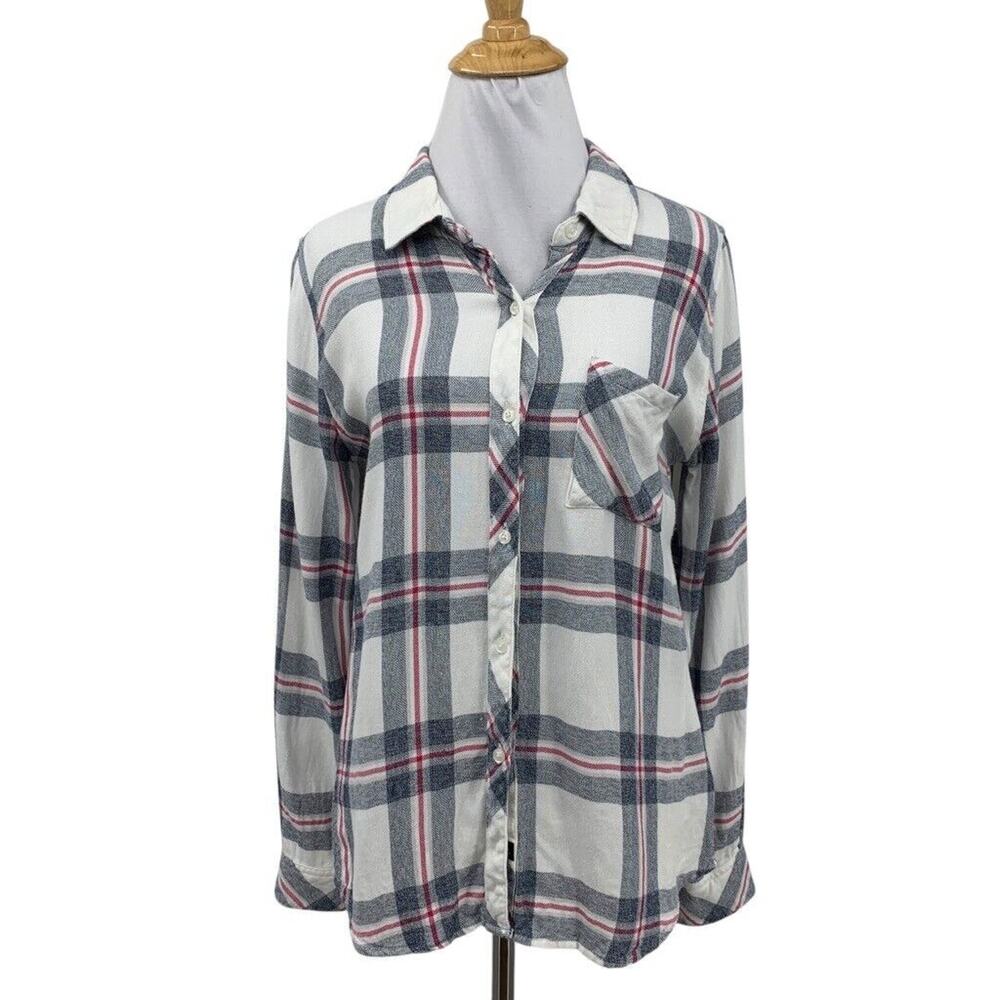 Rails Shirt Womens Extra Small Multi Hunter Plaid Button Up Long Sleeve Pockets